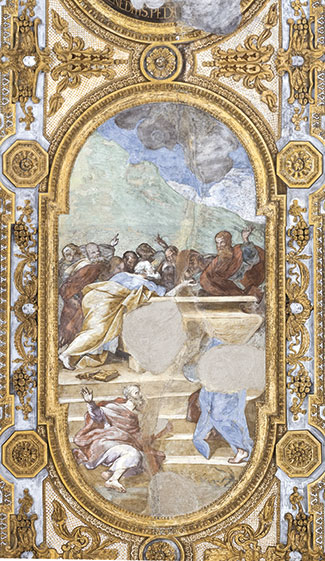 Apostoli-davanti-al-sepolcro-vuoto-di-Maria-Francesco-de-Benedictis-complesso-donnaregina