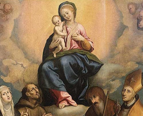 complesso-donnaregina-Madonna-delle-Grazie-e-i-Santi-Sofia,-Francesco-d-Assisi,-Francesco-da-Paola-e-Gennaro-Fabrizio-Santafede