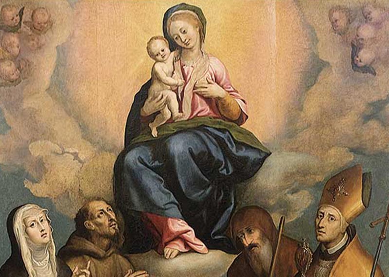 complesso-donnaregina-Madonna-delle-Grazie-e-i-Santi-Sofia,-Francesco-d-Assisi,-Francesco-da-Paola-e-Gennaro-Fabrizio-Santafede