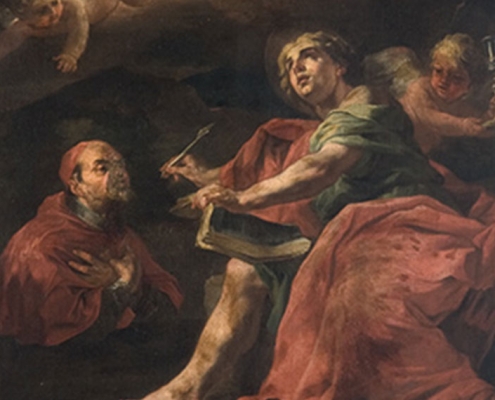 complesso-donnaregina-San-Giovanni-Evangelista-e-il-cardinale-Innico-Caracciolo-Francesco-Solimena