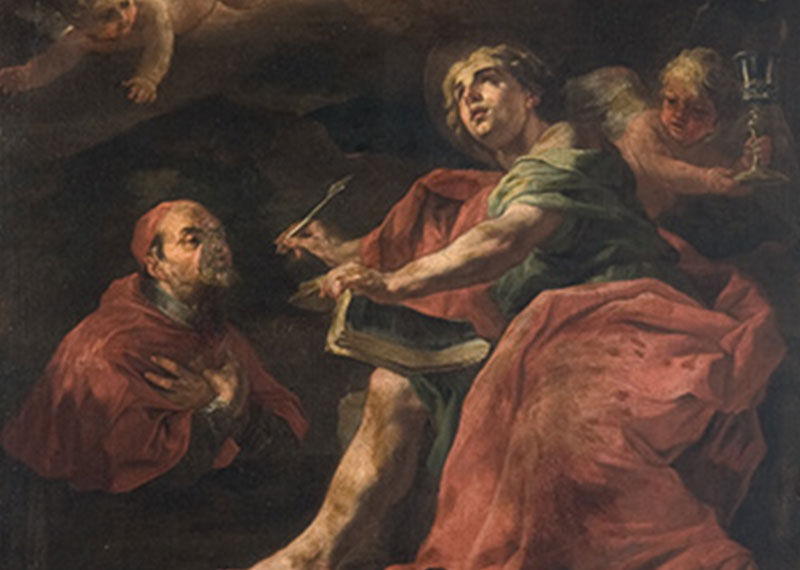 complesso-donnaregina-San-Giovanni-Evangelista-e-il-cardinale-Innico-Caracciolo-Francesco-Solimena