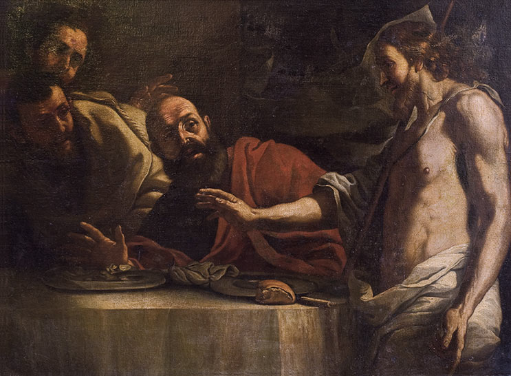 Cristo risorto appare agli Apostoli-Ignoto seguace di Mattia Preti-complesso-donnaregina