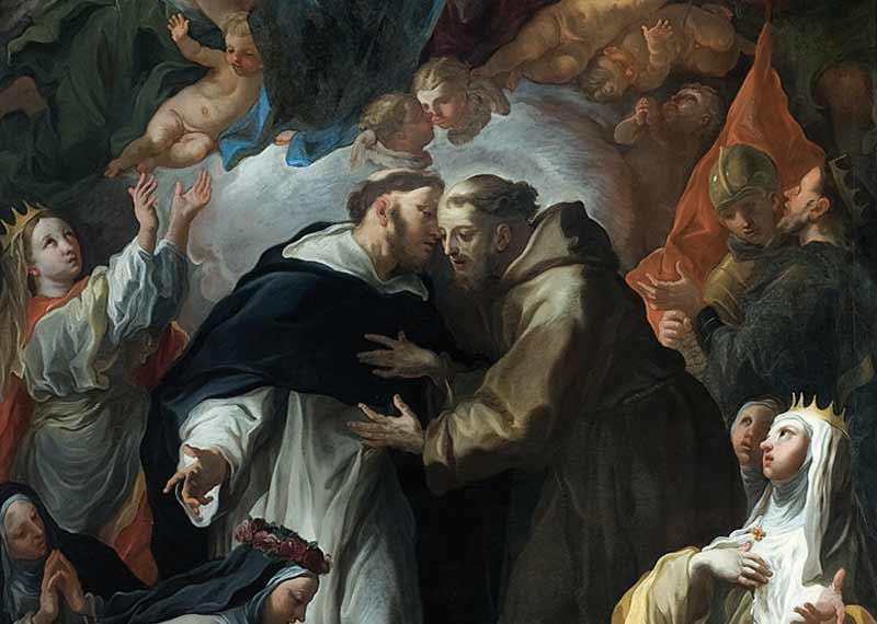 complesso-donnaregina-Incontro-fra-San-Domenico-e-San-Francesco-e-altri-Santi-Giovan-Tommaso-Fasano