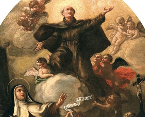 complesso-donnaregina-Santa-Teresa-d'Avila-ha-la-visione-di-San-Pietro-d'Alcàntara-Ignoto-pittore