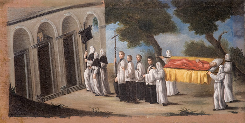 complesso donnaregina - Opera di Misericordia: seppellire i morti - Ignoto pittore meridionale