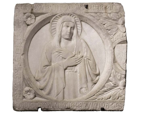 complesso-donnaregina-Fronte-di-sarcofago-Ignoto-scultore-napoletano